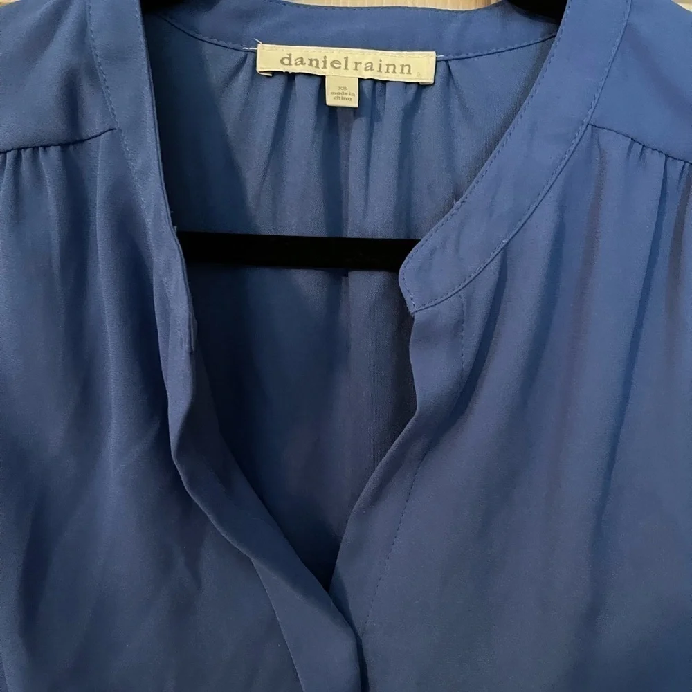 Daniel Rainn Navy Blue Dress Drawstring Waist 3/4 Sleeves - Picture 6 of 11